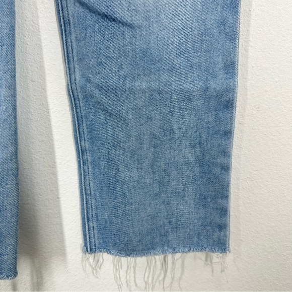 Paige Women's Size 26 Denim Jeans Cindy Raw Hem Light‎ Wash High Rise Classic - Picture 5 of 8